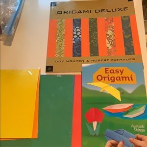 Origami bundle includes 2 books and paper.